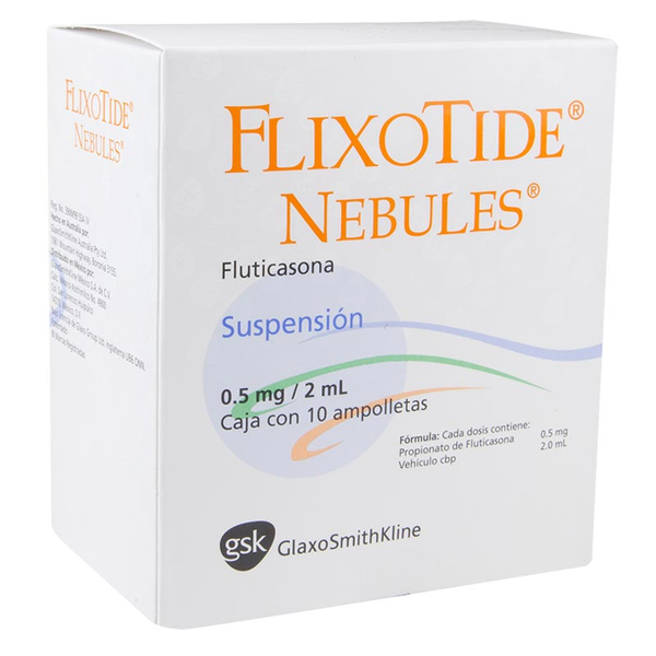 FLIXOTIDE NEBULES SUSP P/INHALACION O.5 MG C/10 AMP 2 ML