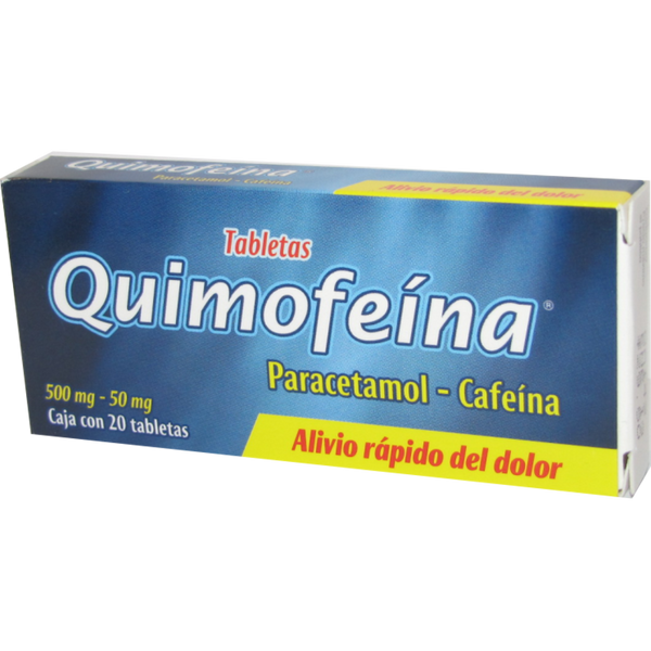 QUIMOFEINA 500/50 MG C/20 TABS