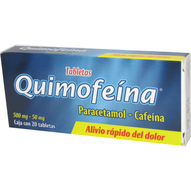 QUIMOFEINA 500/50 MG C/20 TABS