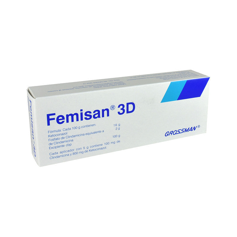 FEMISAN 3D CMA VAGINAL 800/100 MG TUBO C/18 GR Y 3 APLIC C/5 GR