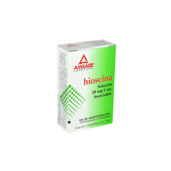 BUTILHIOSCINA INY 20 MG C/3 AMP 1 ML