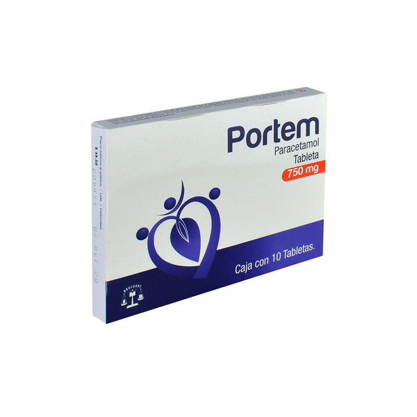 PORTEM 750 MG C/10 TABS