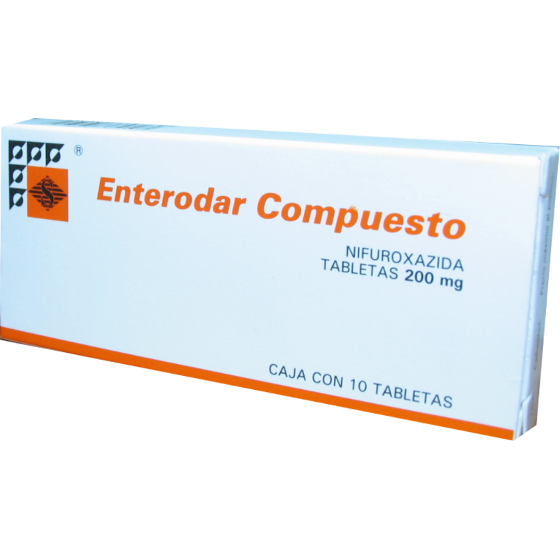 ENTERODAR COMP 200 MG C/10 TABS