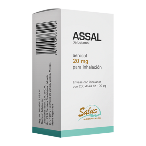 SALBUTAMOL AEROSOL 100 MCG ENV C/DISP INHALADOR C/200 DOSIS