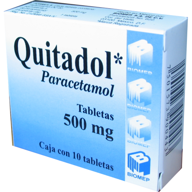 QUITADOL 500 MG C/10 TABS