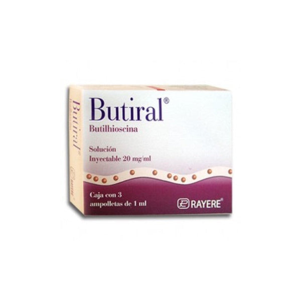 BUTIRAL INY 20 MG C/3 AMP 1 ML