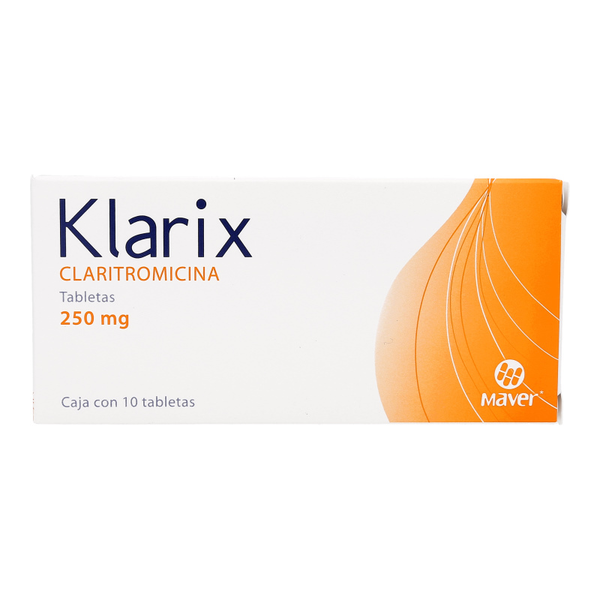 KLARIX 250 MG C/10 TABS