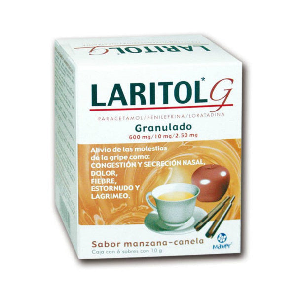 LARITOL G NF GRANULADO 6 SOBRES C/10 GR MANZANA-CANELA