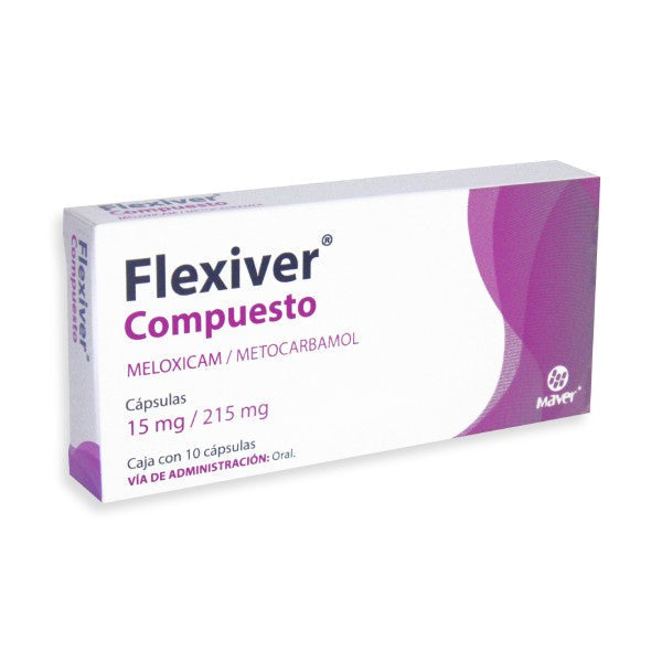 FLEXIVER COMPUESTO 215/15 MG C/10 CAPS