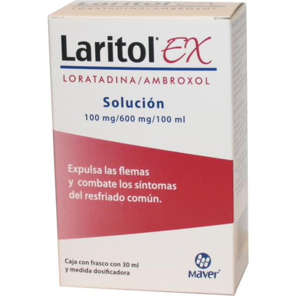 LARITOL EX GOTAS 100/600 MG FCO C/30 ML