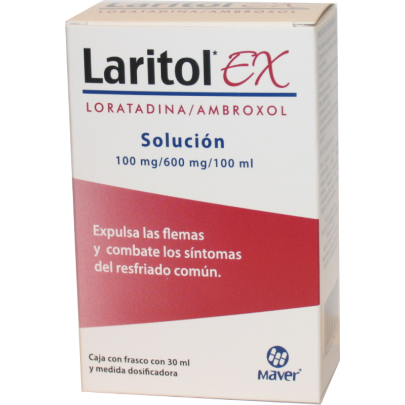 LARITOL EX GOTAS 100/600 MG FCO C/30 ML