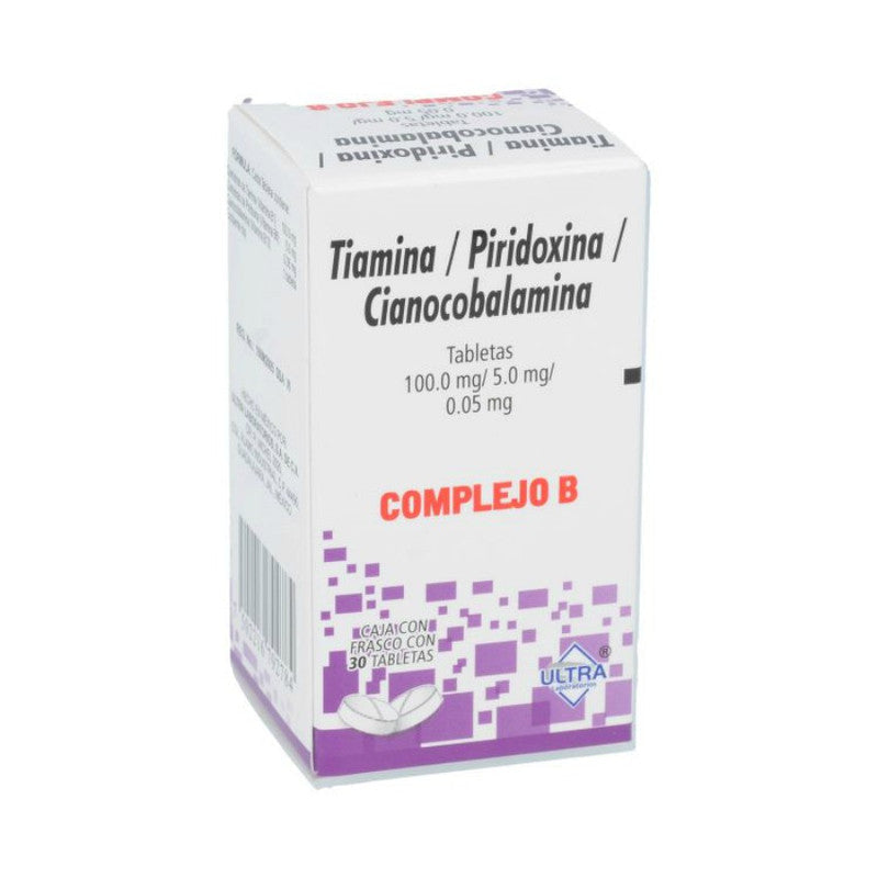 COMPLEJO B TABS100/5/0.05 MG FCO C/30 TABS