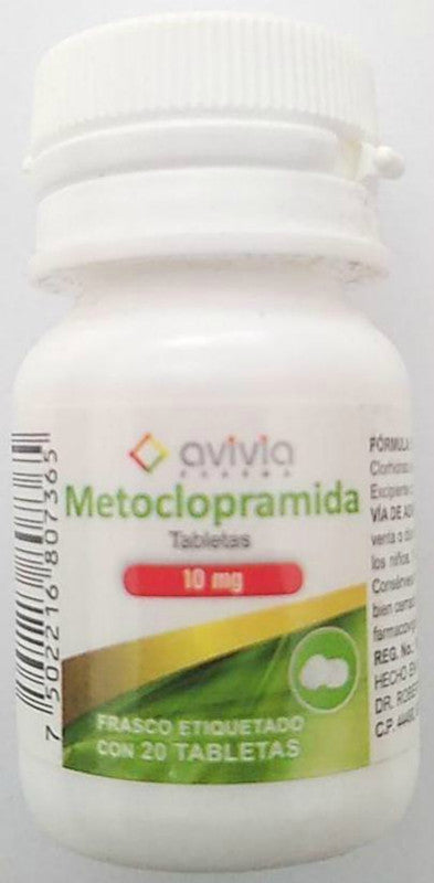 METOCLOPRAMIDA 10 MG FRASCO C/20 TABS