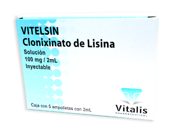 CLONIXINATO DE LISINA SOL INY 100 MG C/5 AMP 2 ML