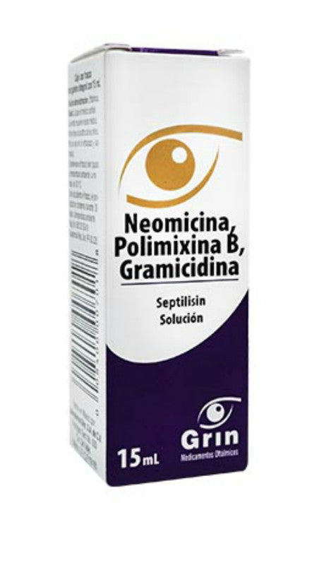 NEOMICINA, POLIMIXINA B, GRAMICIDINA SOL OFTAL FCO C/15 ML